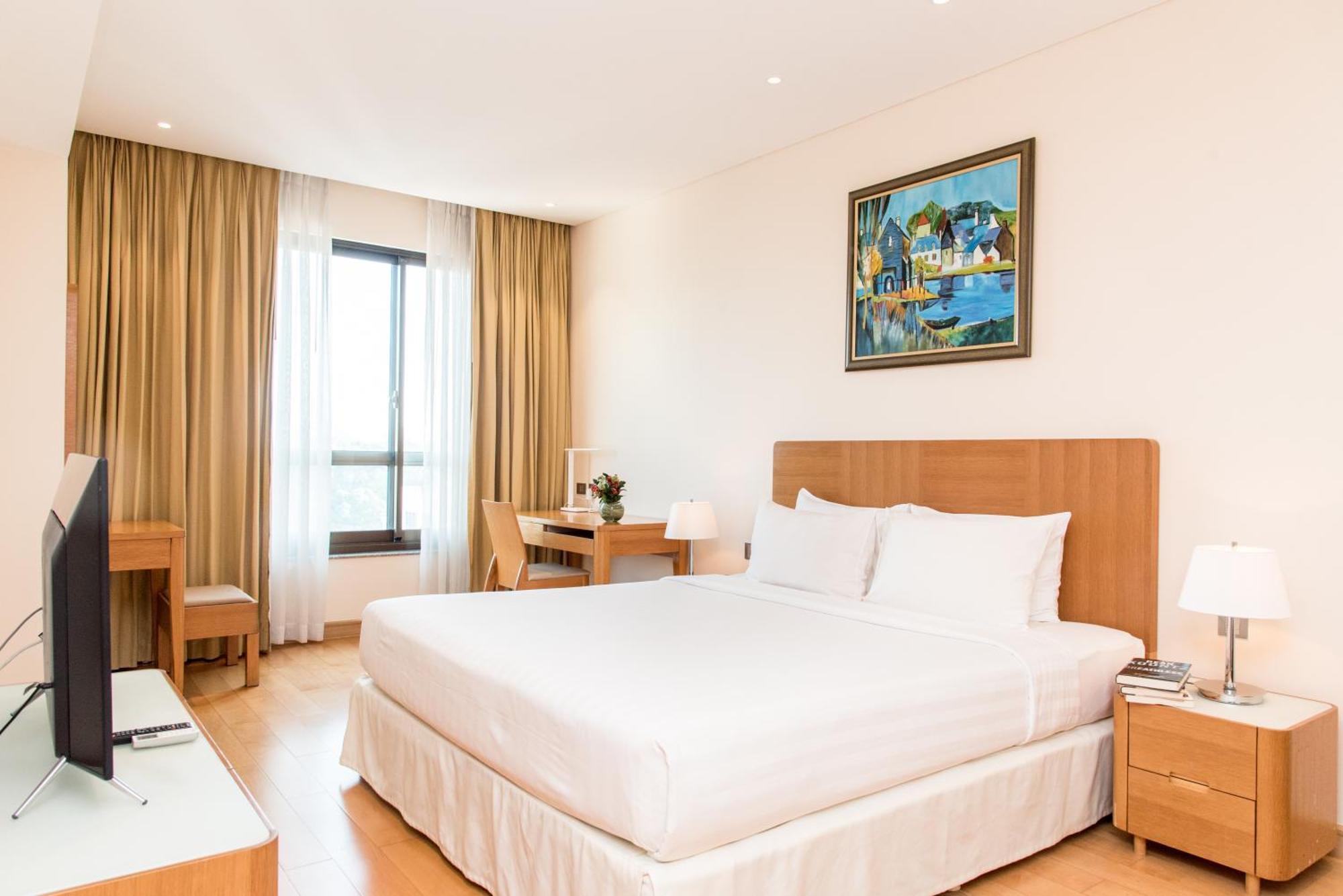 Sherwood Residence Ho Si Minh-város Kültér fotó A bedroom at the hotel
